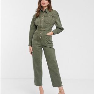 ASOS utility denim jump suit size 4